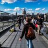 Girl walking London