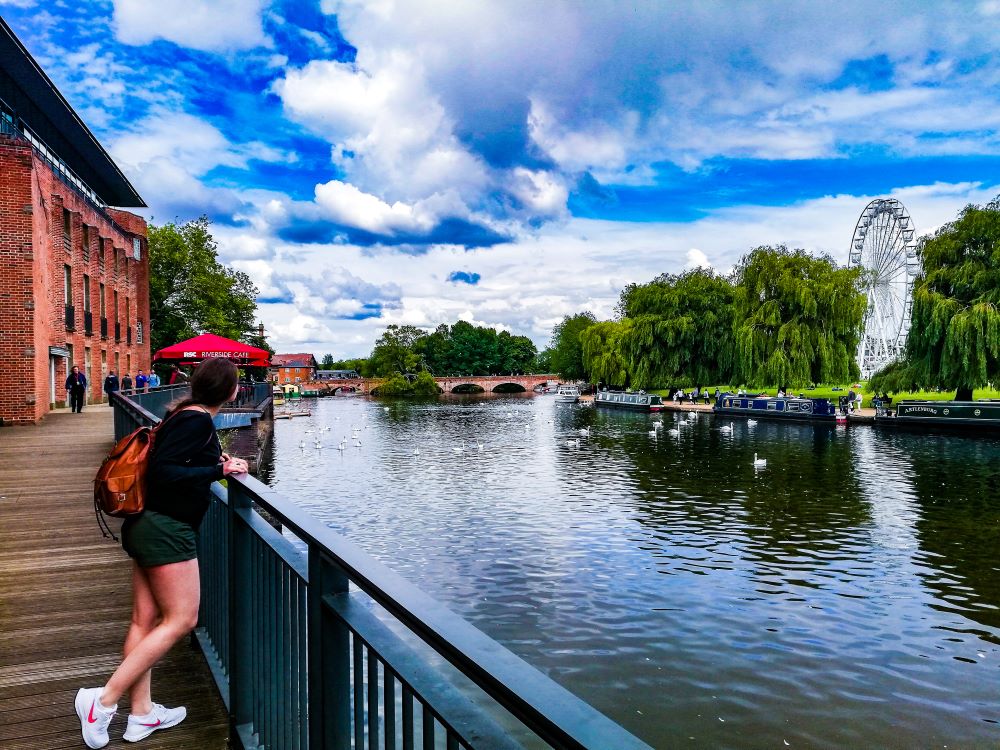 Girl on bridge